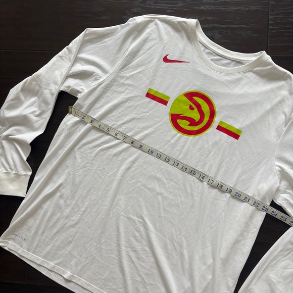 Nike Atlanta Hawks Long Sleeve Dri-Fit White Athletic Tee XXL - Picture 7 of 12